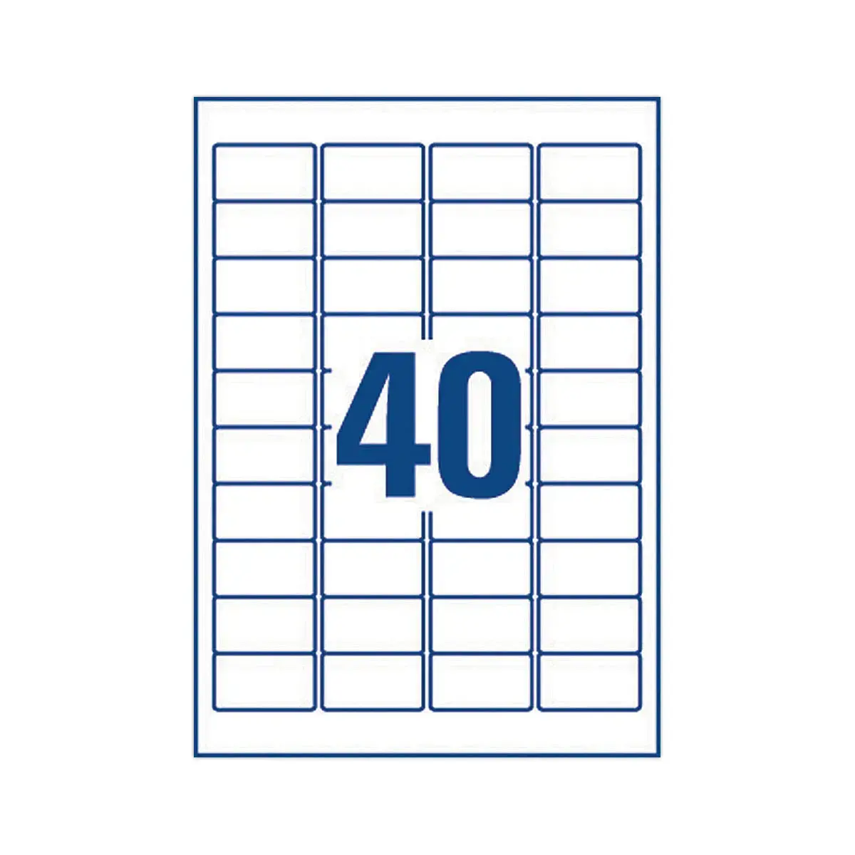 100 Planches de 40 mini-étiquettes blanches - 45,7 x 25,4 mm - AVERY