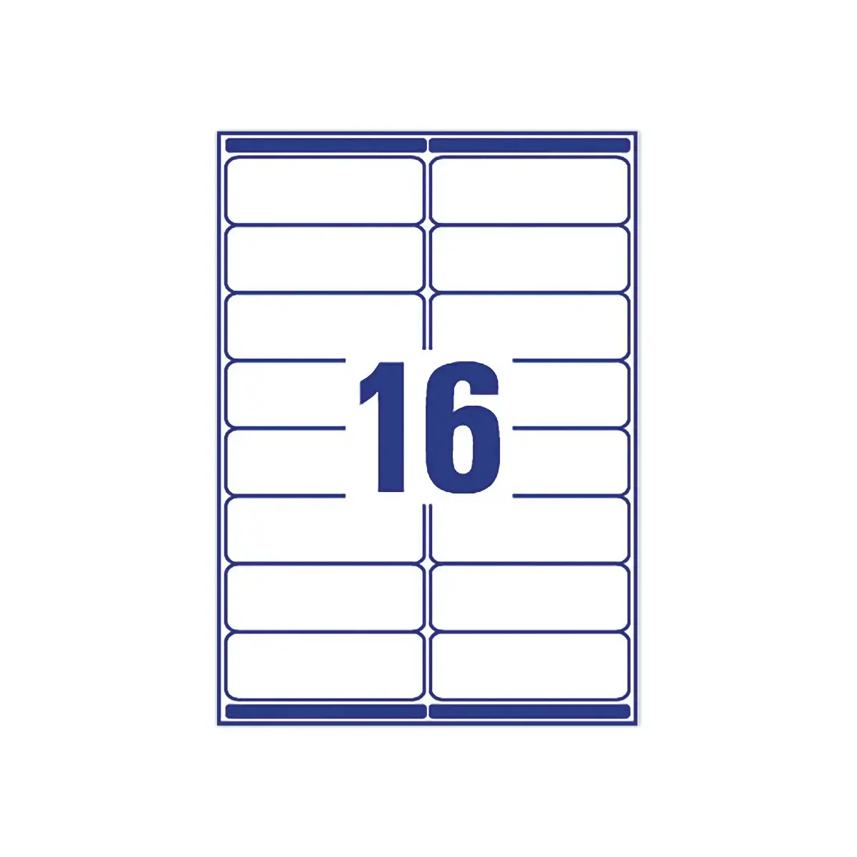 100 Planches de 16 étiquettes adresses blanches pour imprimantes laser - 99,1 x 33,9 mm - AVERY