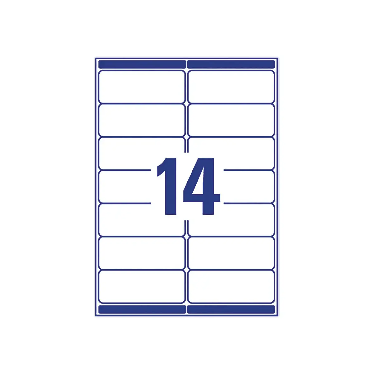 100 Planches de 14 étiquettes adresses blanches pour imprimantes laser - 99,1 x 38,1 mm - AVERY