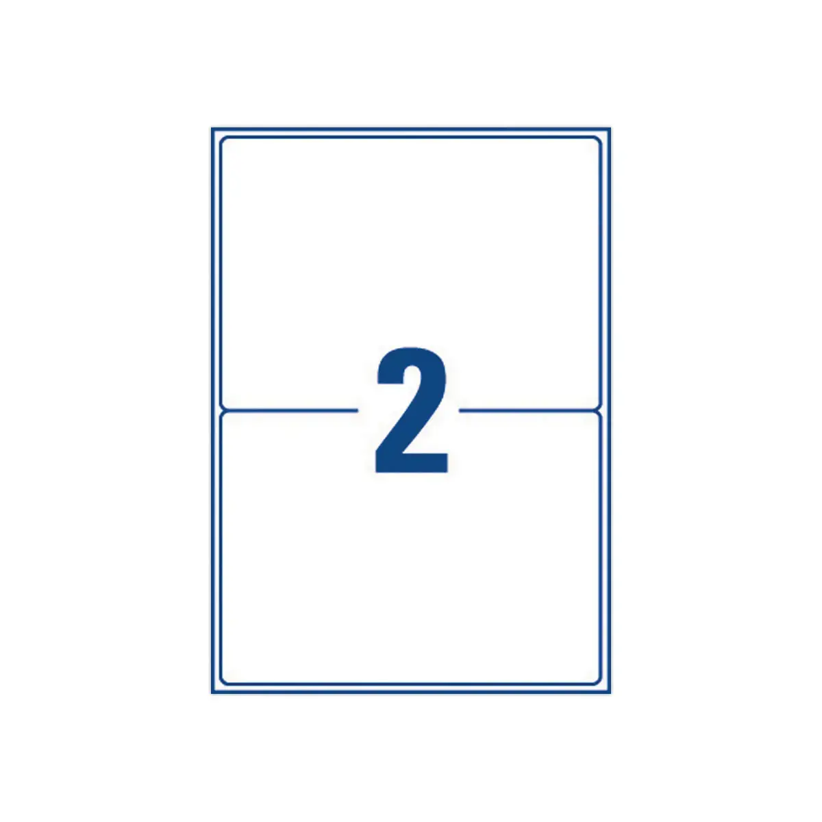 100 planches de 2 &eacute;tiquettes adresses opaques pour imprimantes laser AVERY 199,6x143,5mm 