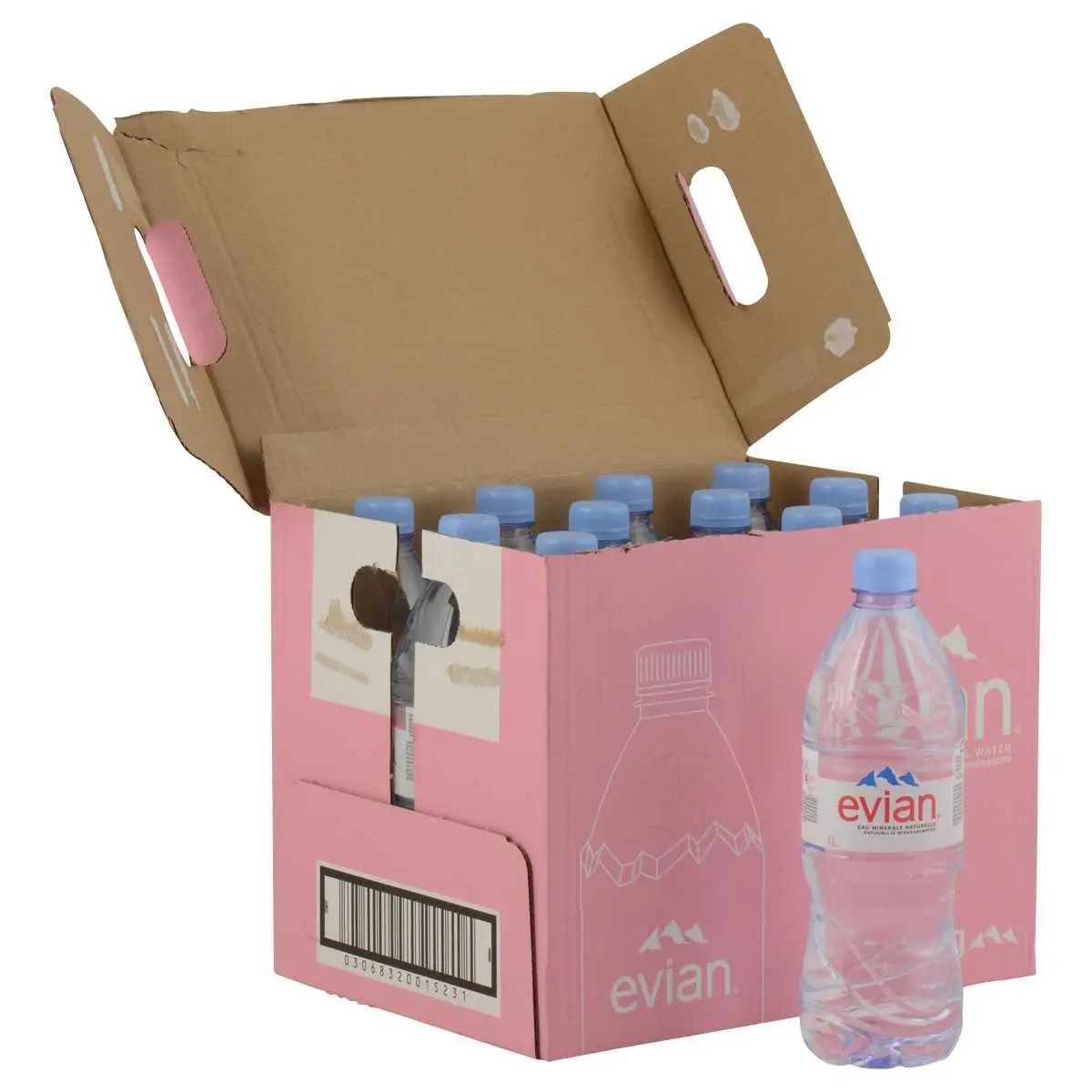 12 Bouteilles d'eau 1L - EVIAN 