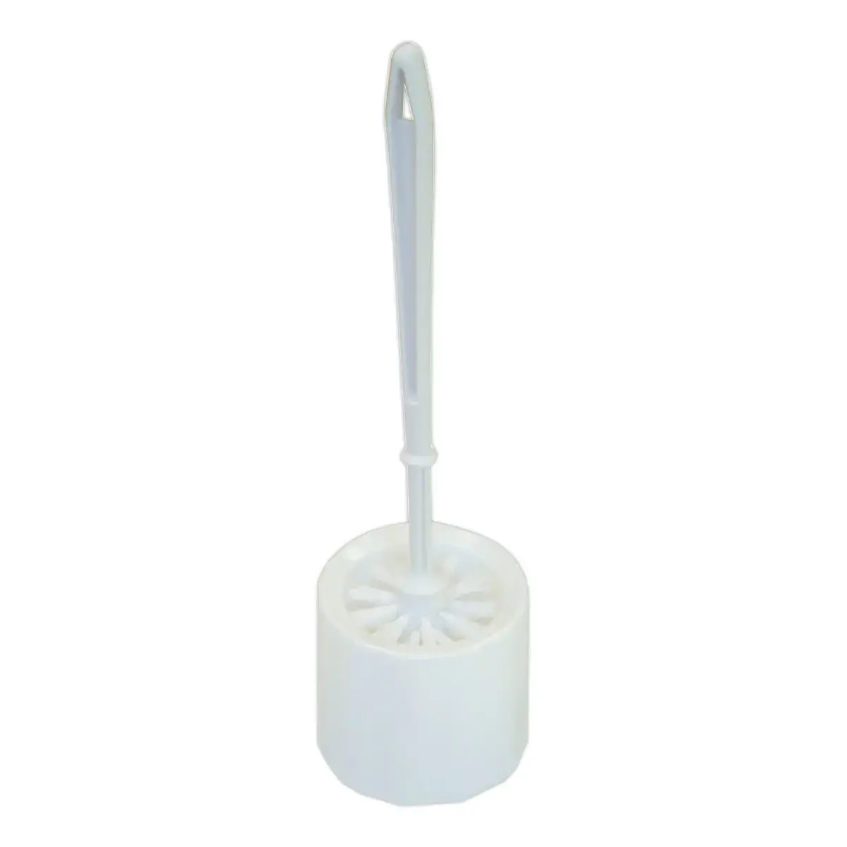 Brosse WC avec support en plastique blanc