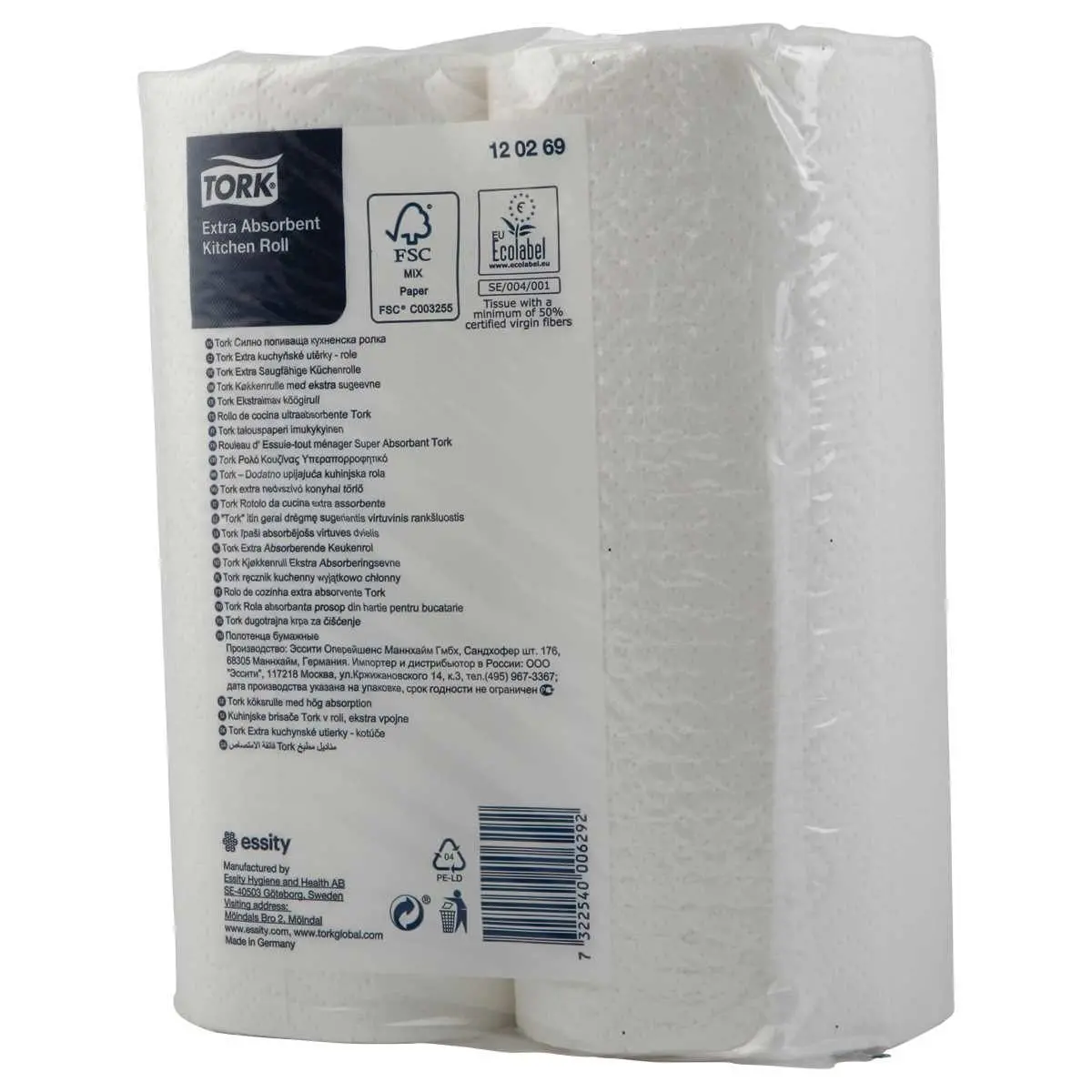 2 Rouleaux essuie-tout - Extra-absorbant - Blanc - Tork