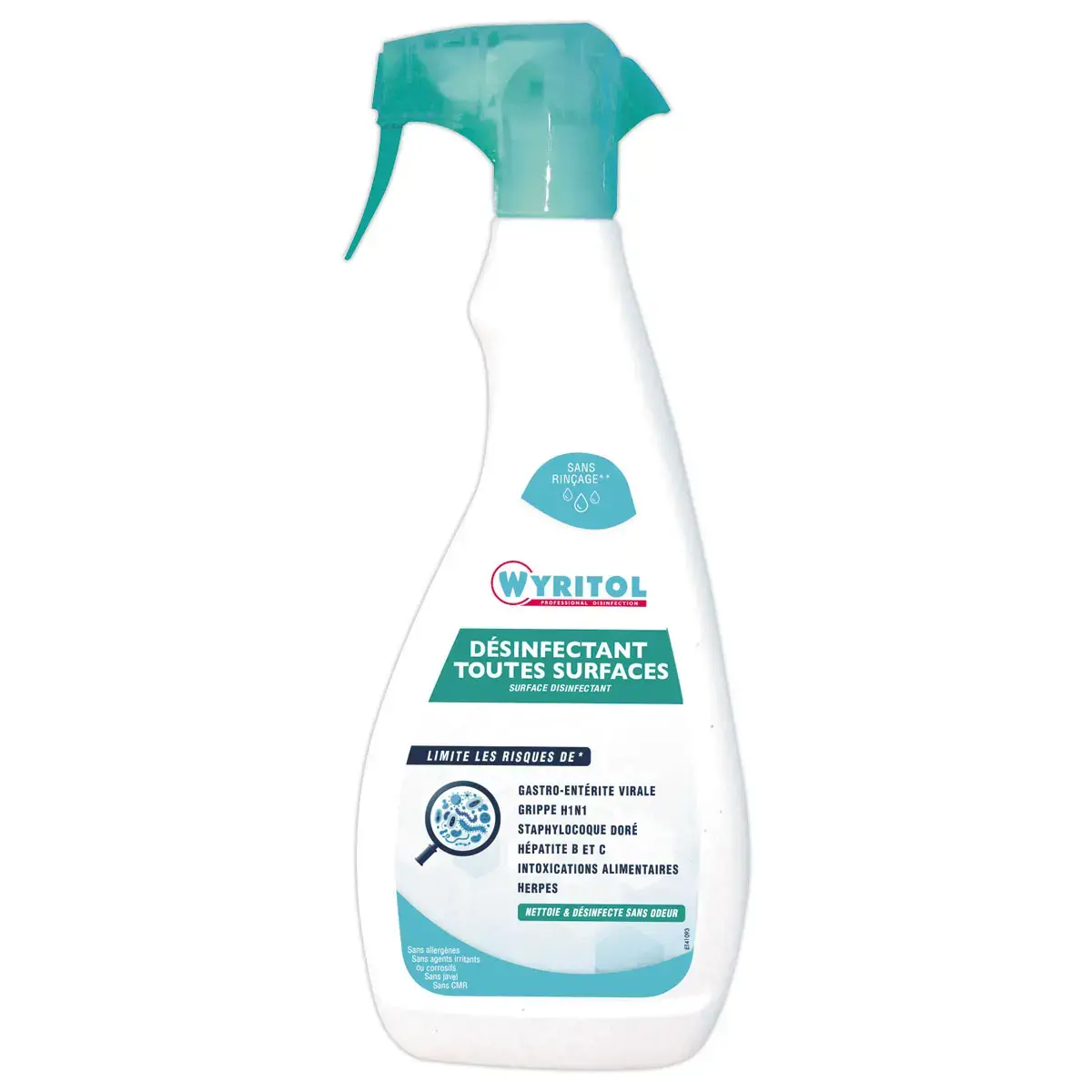 Spray nettoyant d&eacute;sinfectant - 750 ml - WYRITOL 