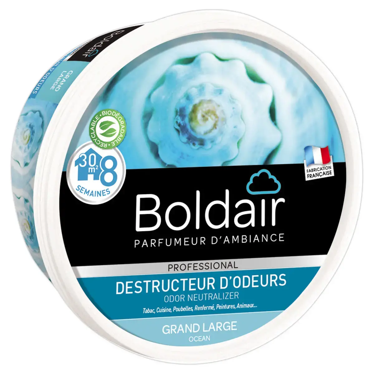 Pot de gel solide destructeur d'odeur - Boldair