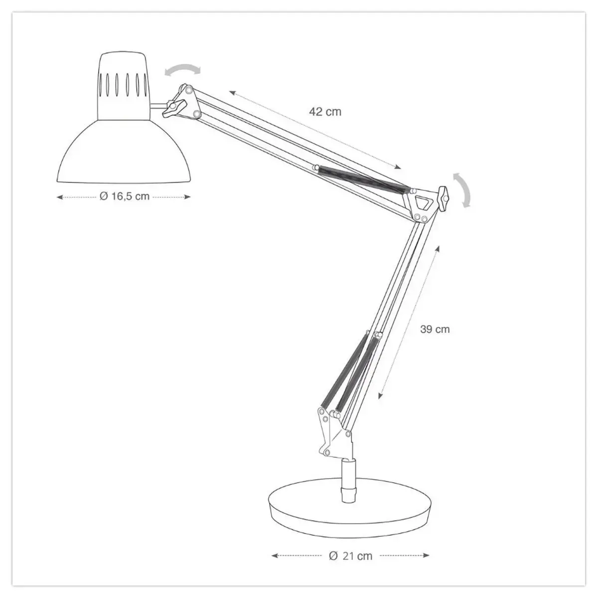 Lampe fluorescente Archi - Noir - ALBA