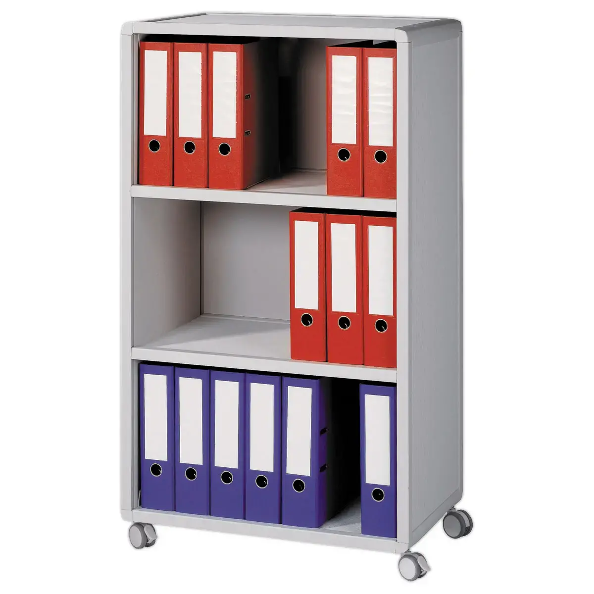 Bibliothèque mobile - 3 niveaux - 65 x 33 x 124,6 cm - PAPERFLOW