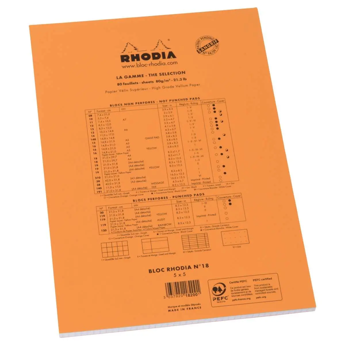 Bloc-notes A4 80 feuilles - RHODIA