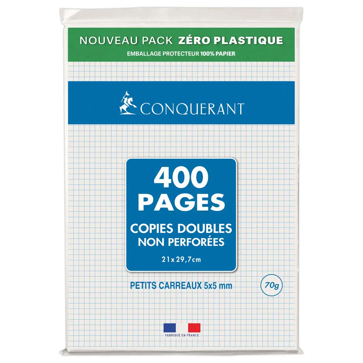 100 Copies doubles A4 - 70 g - CONQUERANT