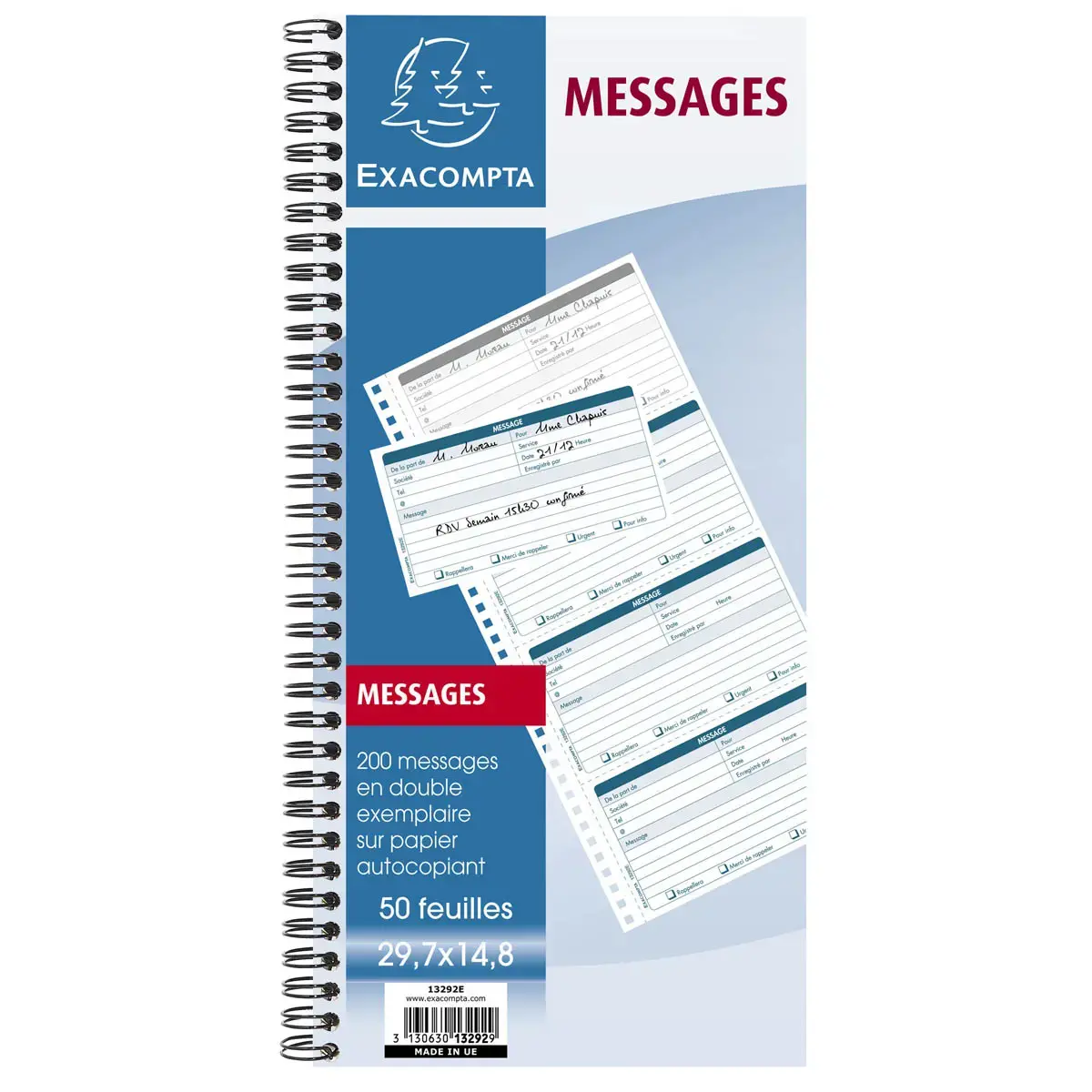 Carnet autocopiant « Messages reçus » - Exacompta