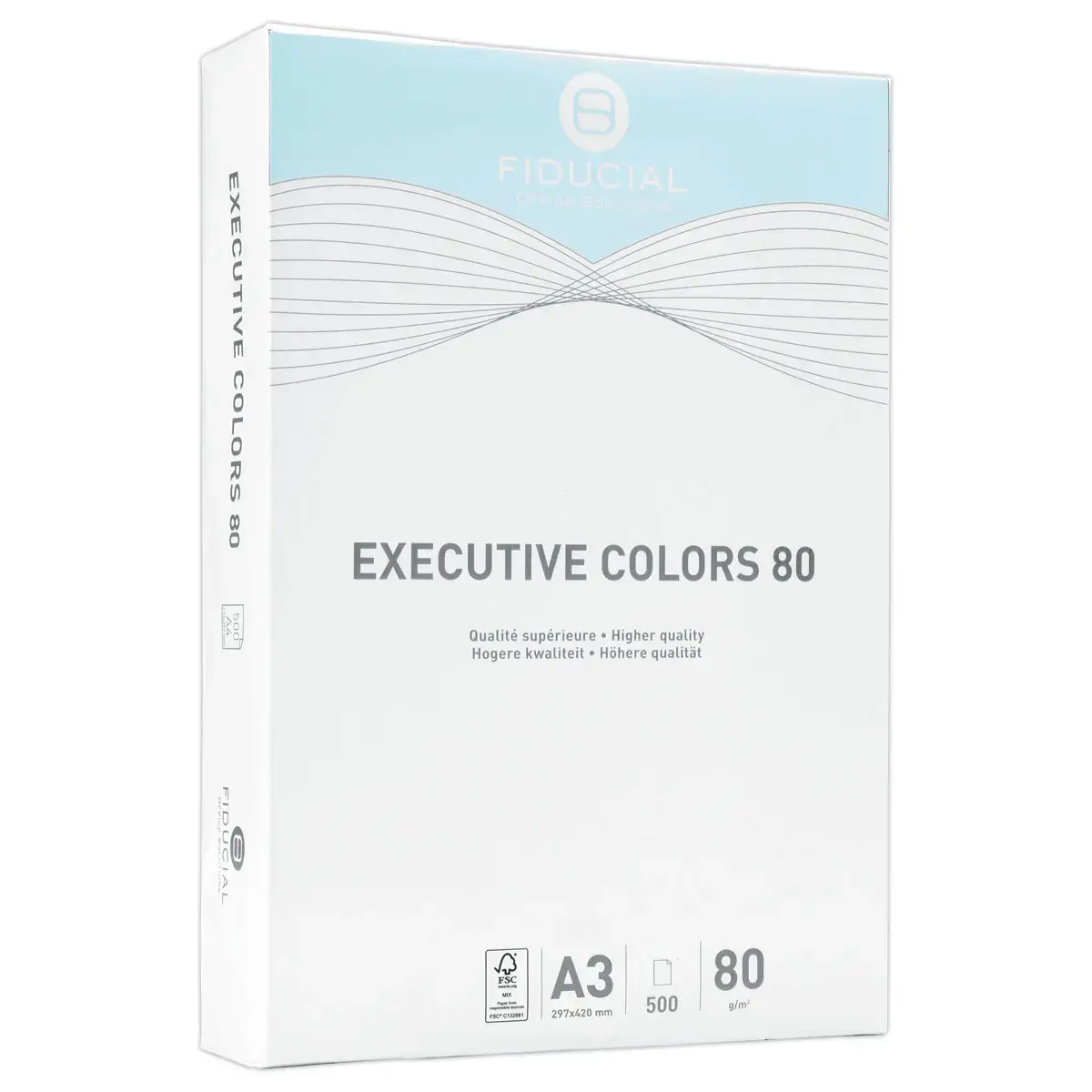 Ramette de 500 feuilles papier A3 Executive Colors - Bleu pastel - Fiducial 