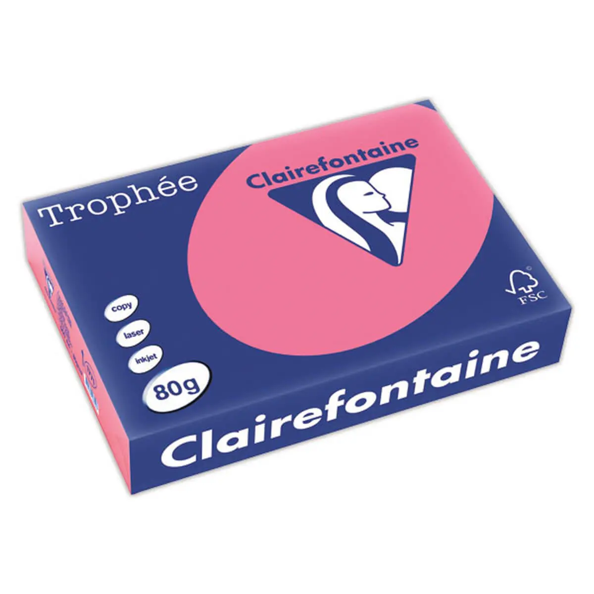 Ramette de papier A4 pastel Troph&eacute;e 80g - Fuschia - CLAIREFONTAINE 