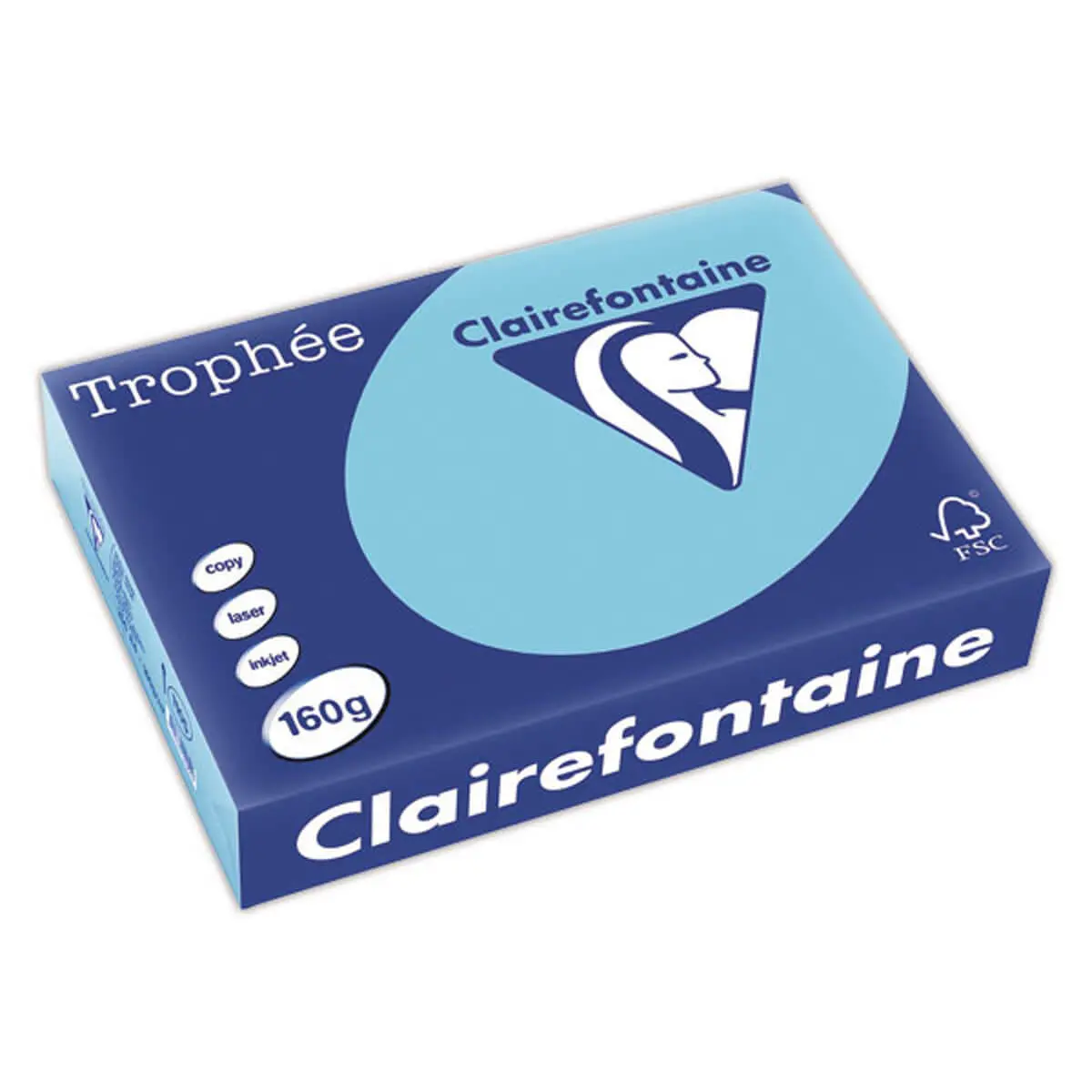 Ramette de 250 feuilles papier A4 bleu aliz&eacute; pastel - Clairefontaine 