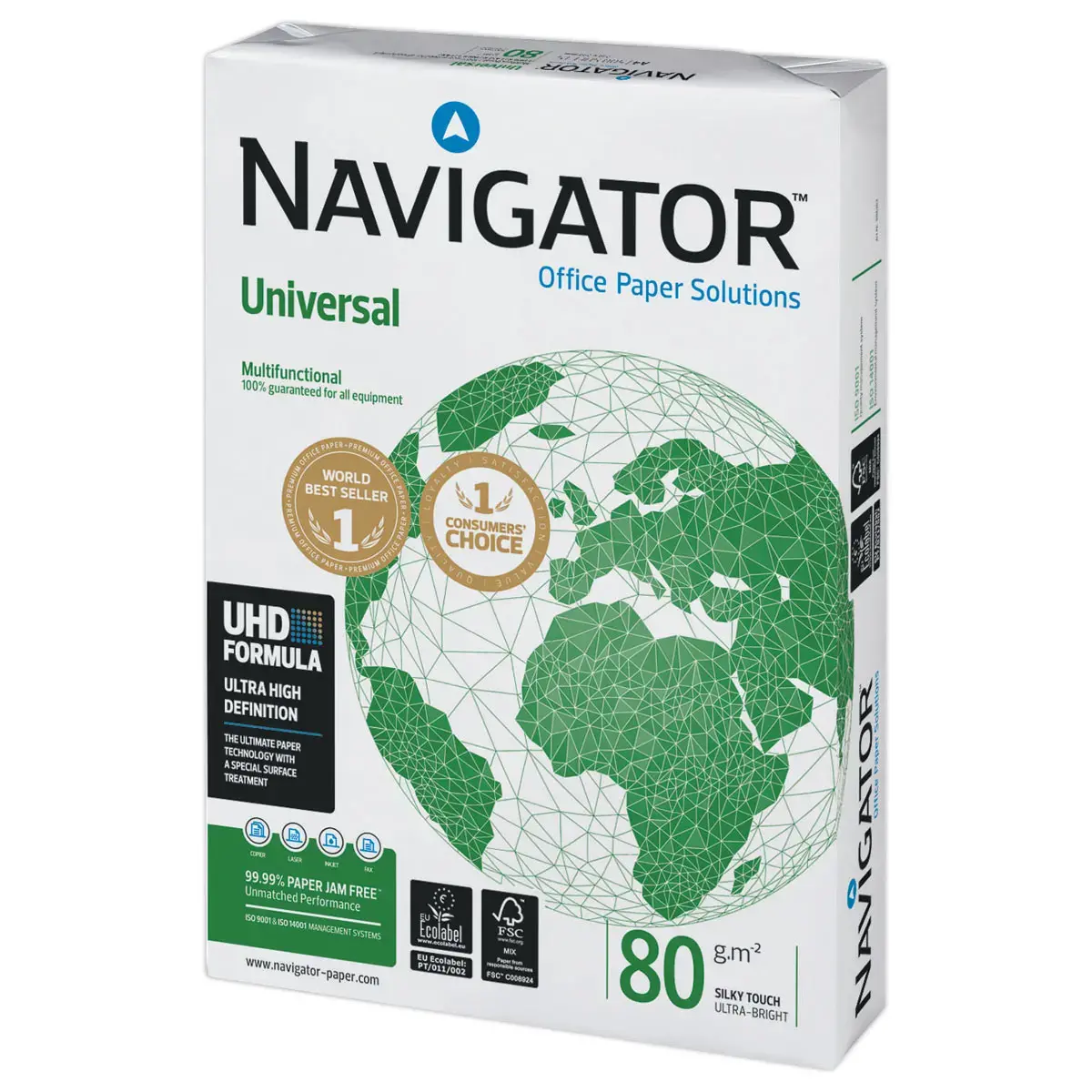 5 Ramettes/2 500 feuilles de papier 80g - Navigator Universal 