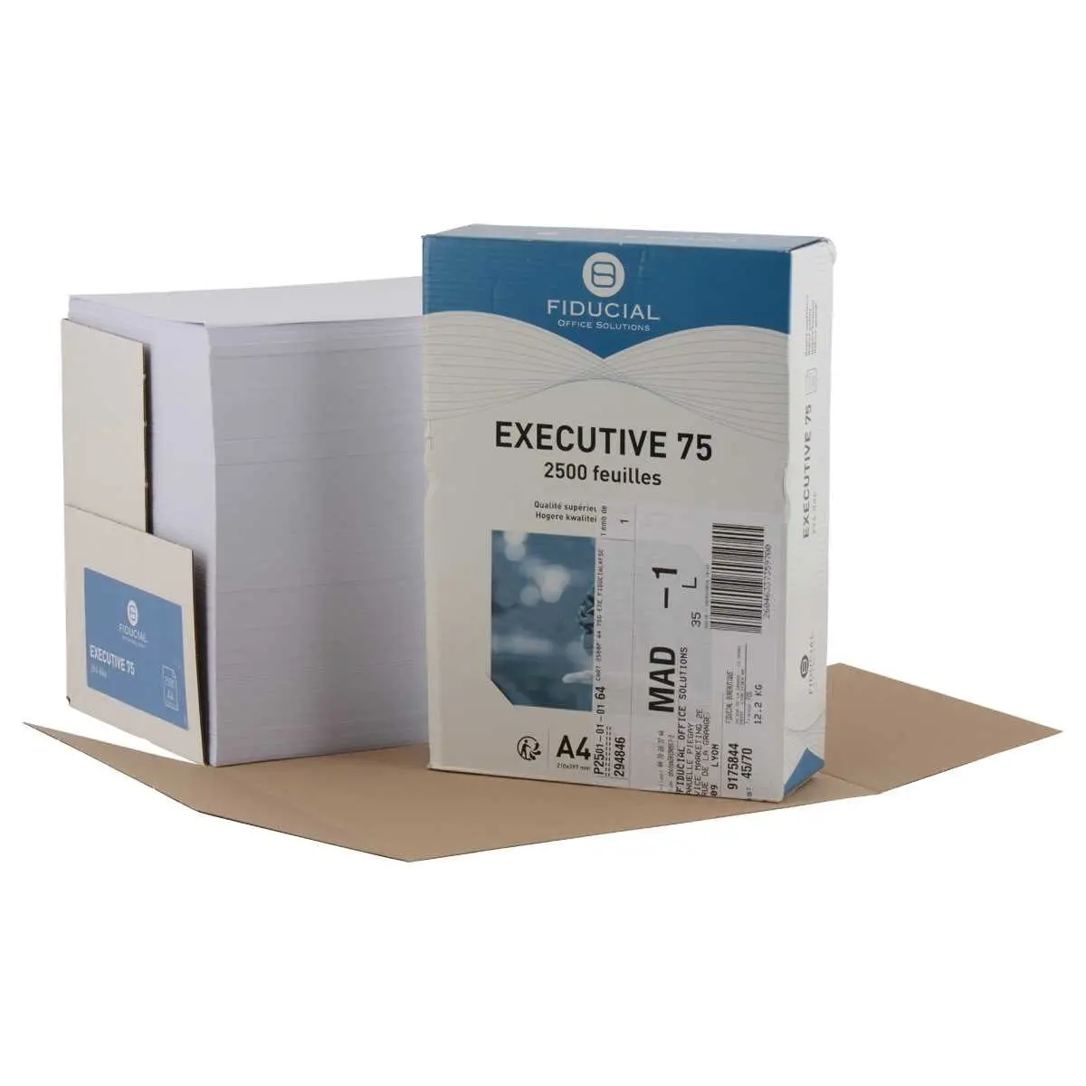 Carton de 2 500 feuilles de papier blanc A4 EXECUTIVE 75 - 75g - FIDUCIAL