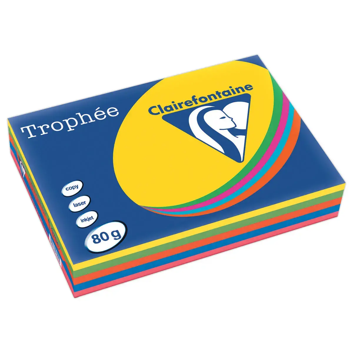 Ramette de papier - A4 - Trophée 80g - Multicolores - CLAIREFONTAINE