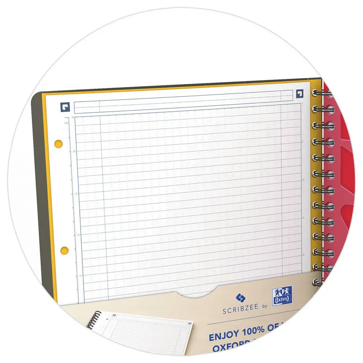 Cahier A4 - Carreaux 5x5 - Oxford