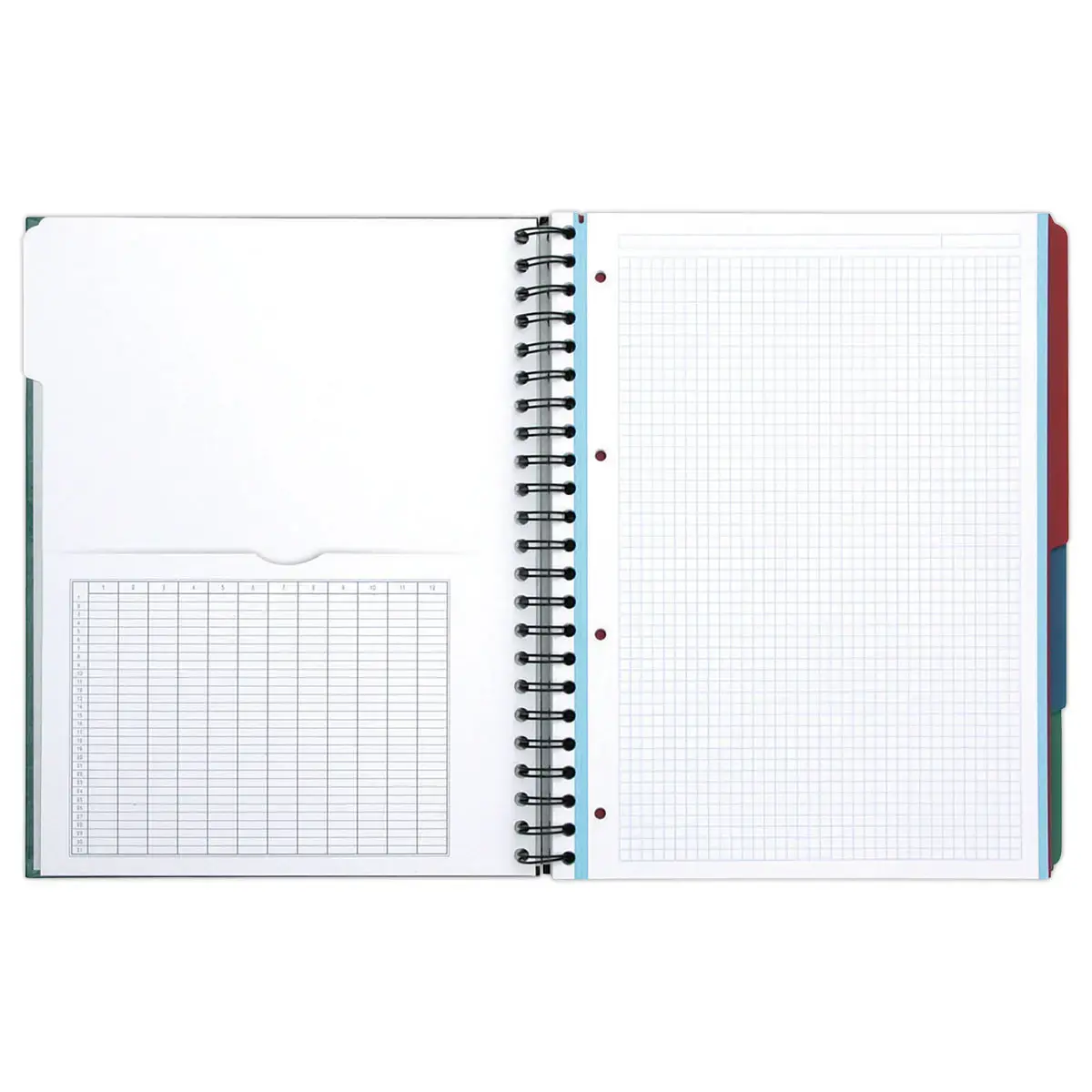 Cahier spirale European Essential - A5 - 5x5 - Oxford