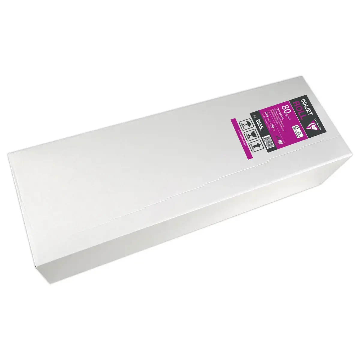 6 Rouleaux de papier non couché pour traceurs - 0,914 x 50 m - 80 g - Clairefontaine
