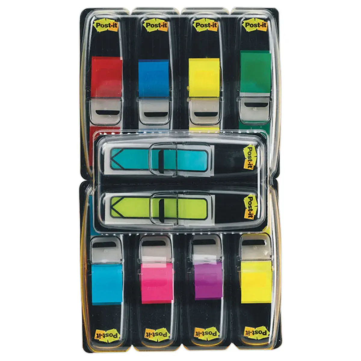 240 Marque-pages étroits et souples - 1,2 x 4,4 cm - Coloris assortis - Post-It
