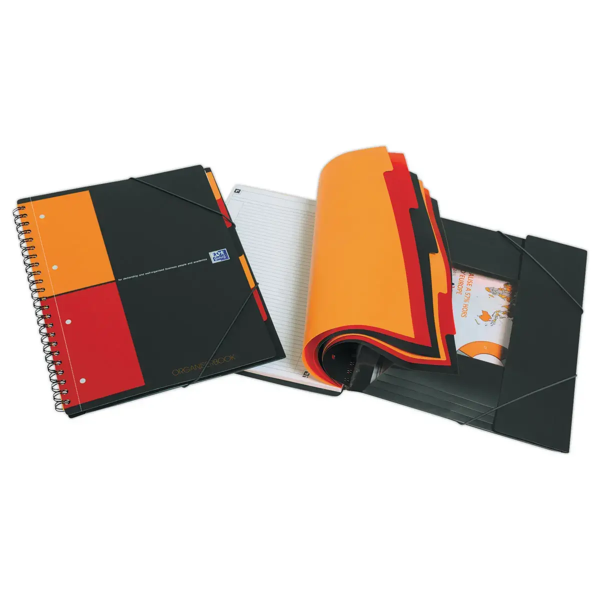 Cahier spirale A4+ Organiserbook - 5x5 - OXFORD