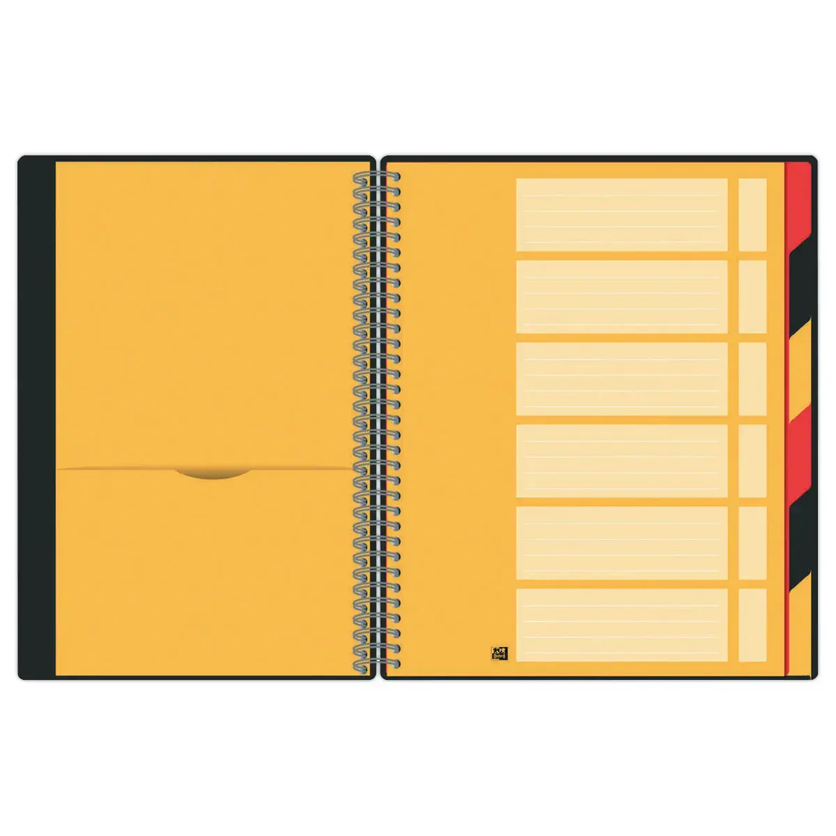 Cahier spirale A4+ Organiserbook - 5x5 - OXFORD