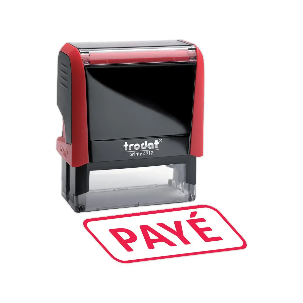 Timbre à formule commerciale X-Print "Payé"- rouge