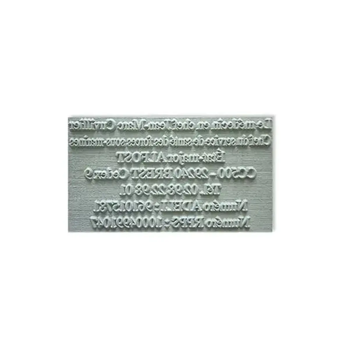 Plaque caoutchouc - 7 lignes - Générique