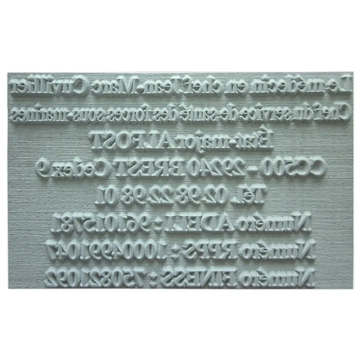 Plaque caoutchouc pour tampon