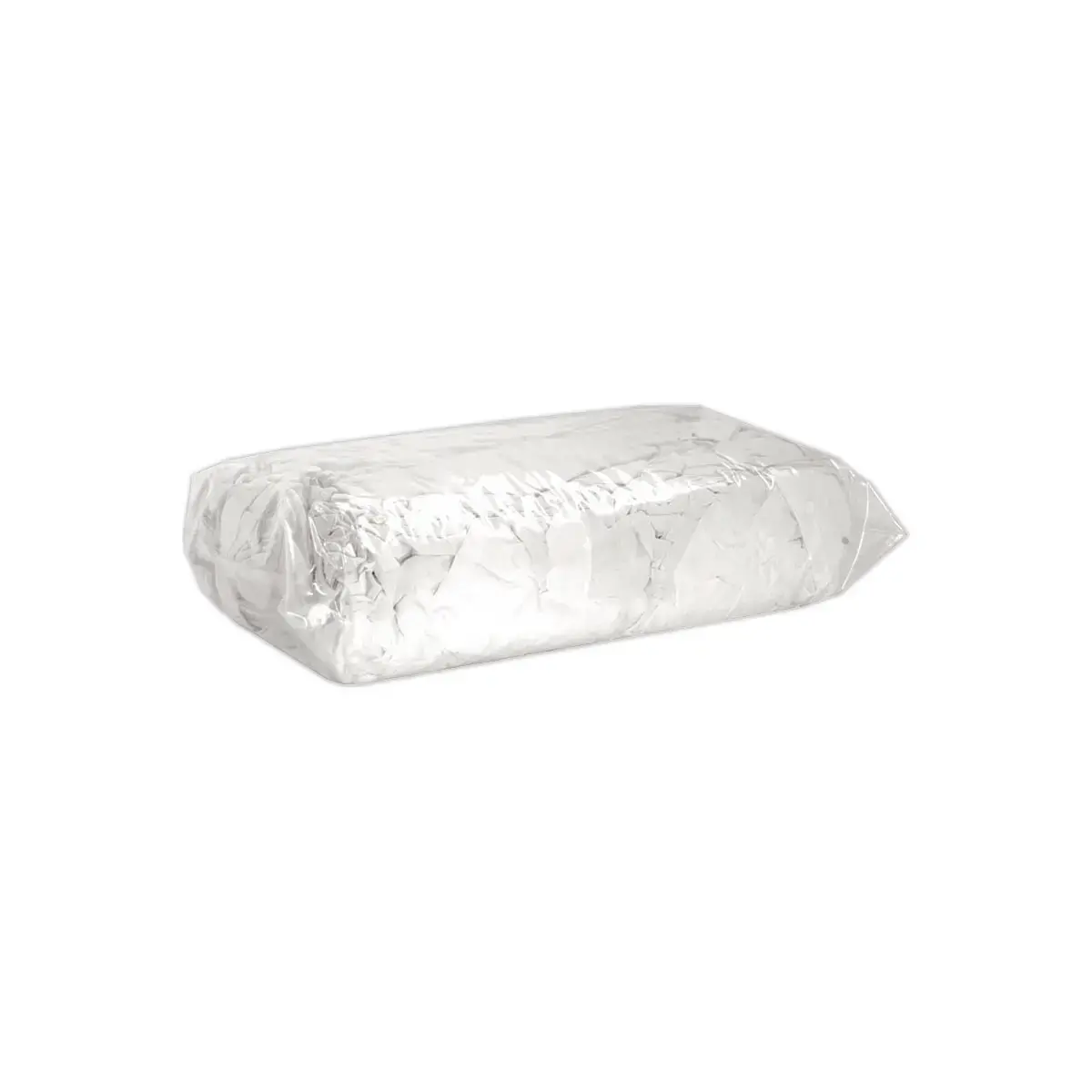 Chiffons blancs découpés en coton - sachet de 1 kg