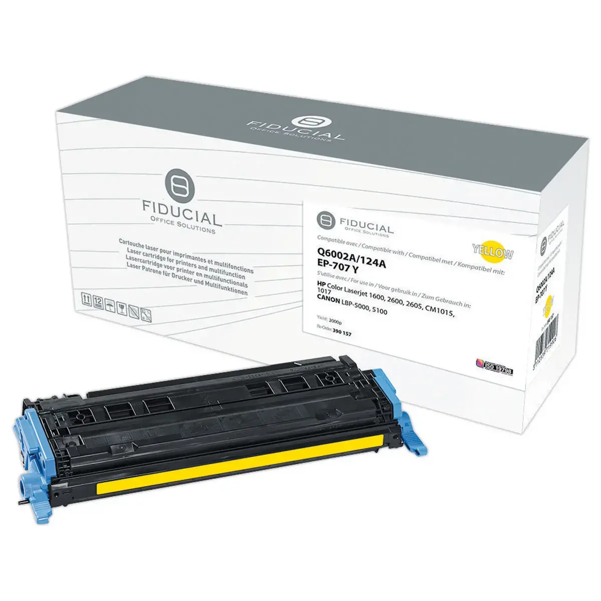 Toner remanufacturé éq. HP Q6002A, CANON 707Y - Jaune
