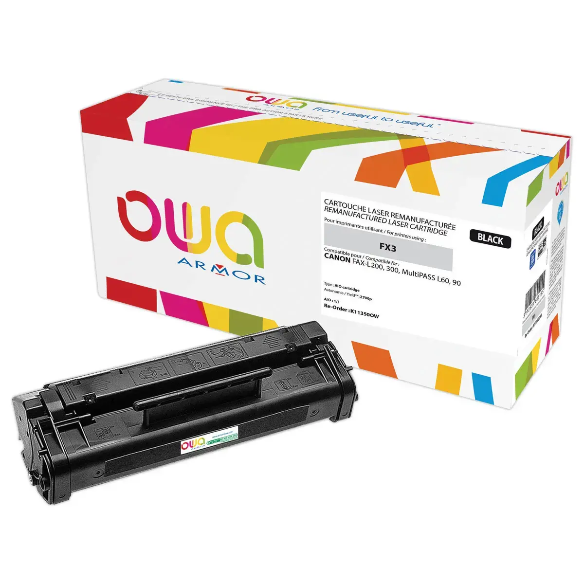Toner eq. CANON FX-3 - Noir - OWA