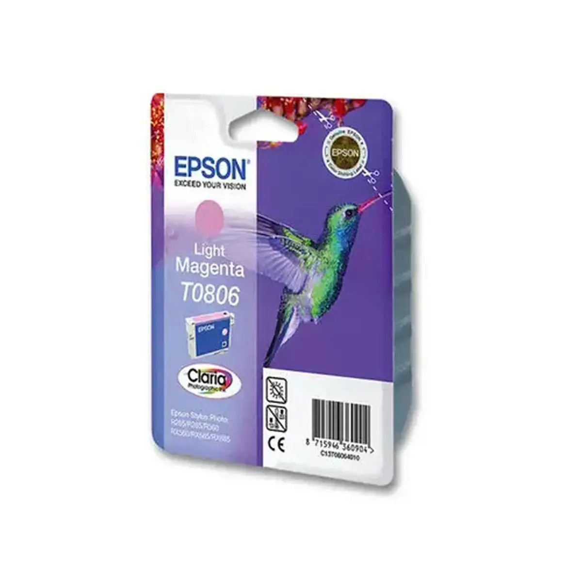 Cartouche jet d'encre EPSON magenta clair Colibri T0806 