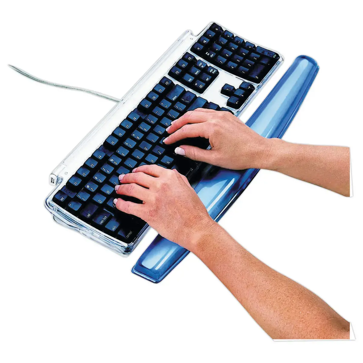 Repose-poignets clavier Crystal Gel - Bleu - FELLOWES