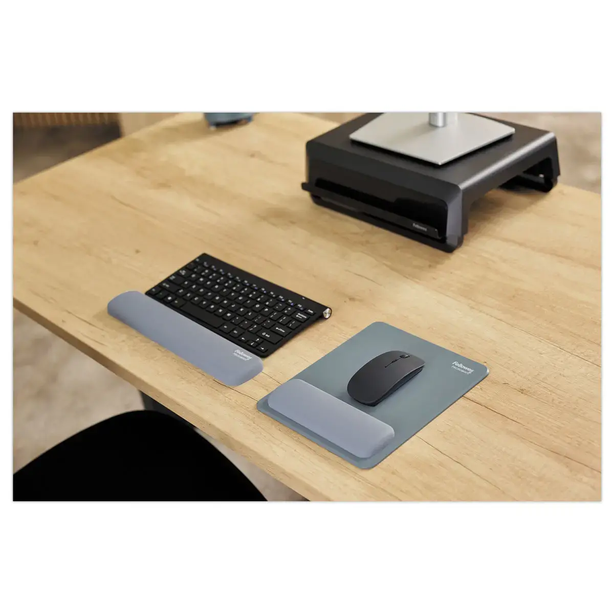 Tapis de souris avec repose-poignet Breyta - Bleu gris - FELLOWES 