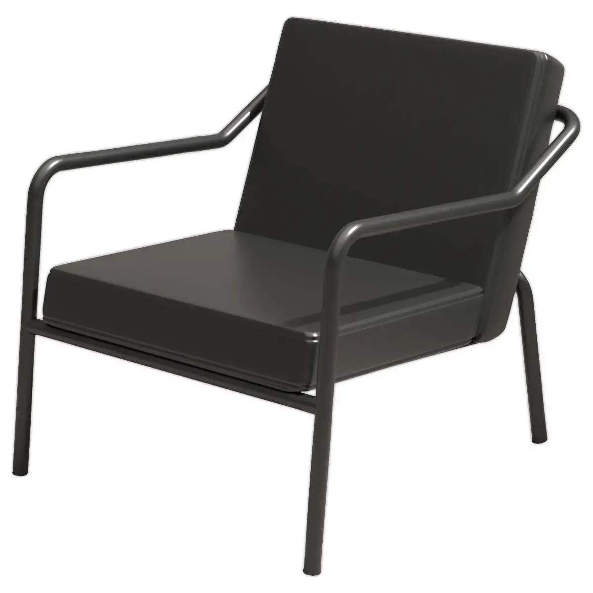 Fauteuil MEDSO simili cuir noir monté