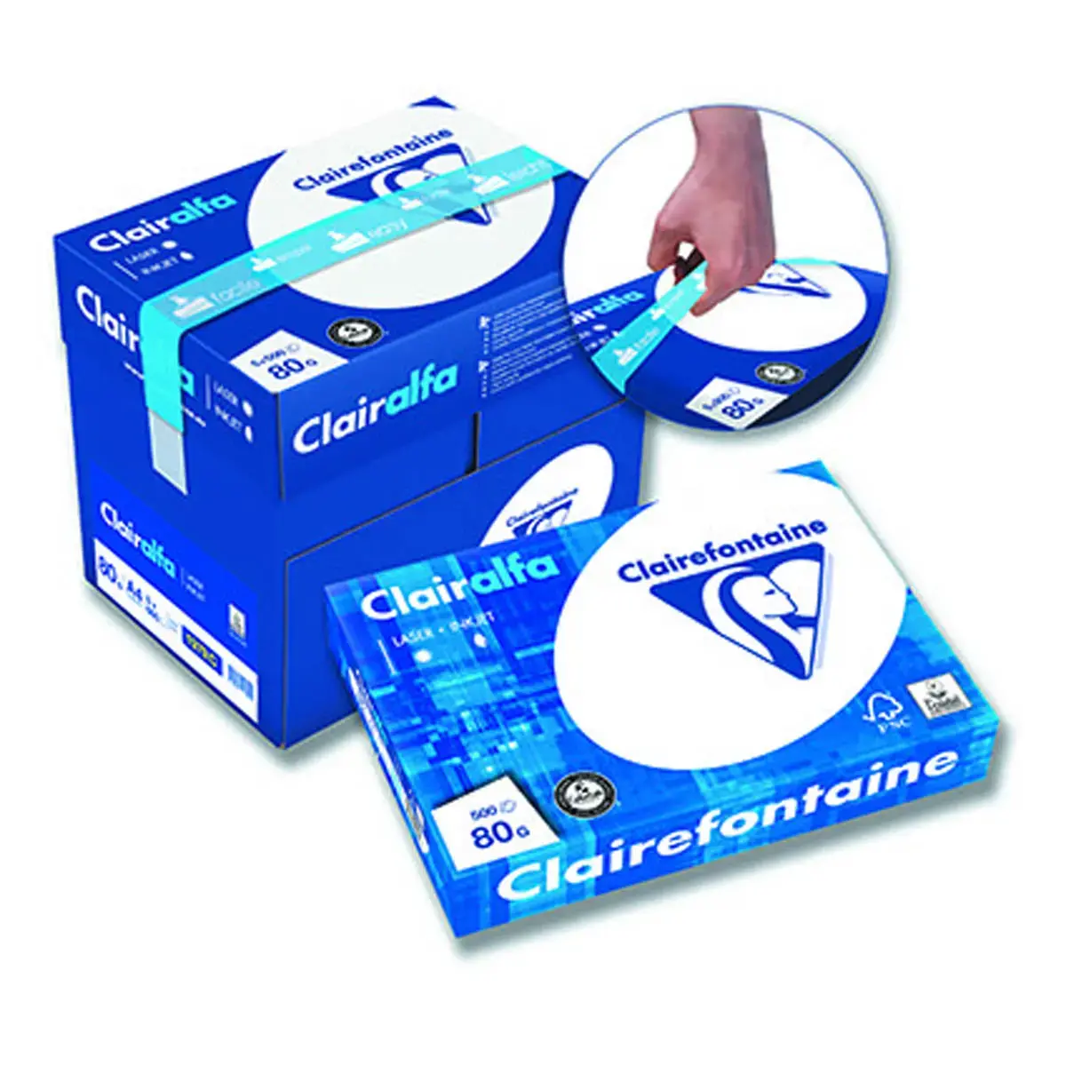 10 Ramettes papier soit 2 500 feuilles A4 Clairalfa + 5 ramettes offertes- 80g - Clairefontaine 