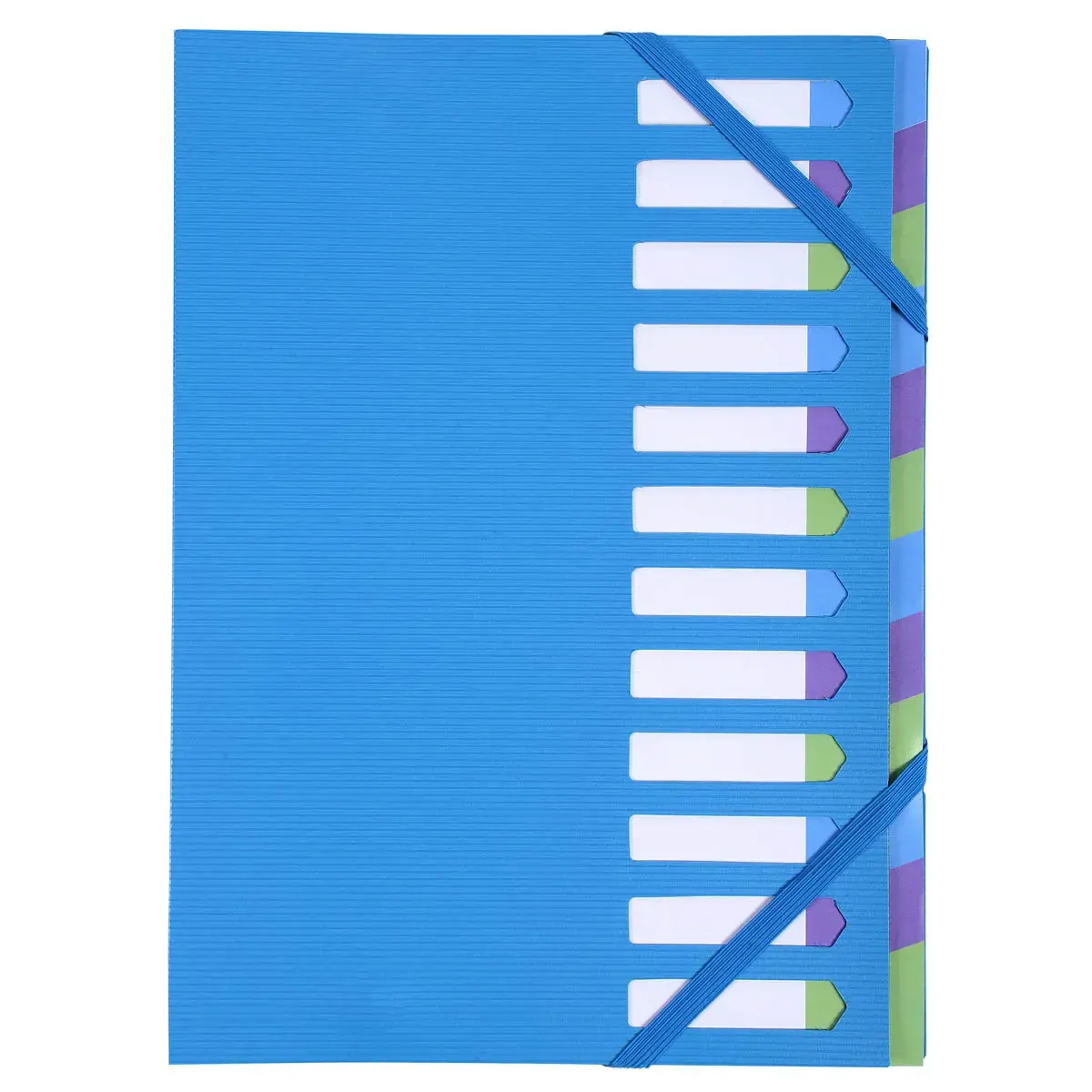 Trieur extensible Harmonika&reg; 12 compartiments Campus&reg; Neon - A4 - Bleu - EXACOMPTA 