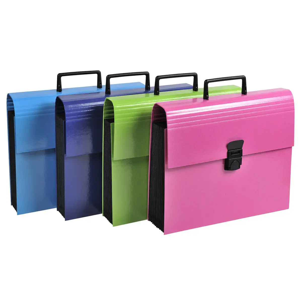 Trieur valisette avec poignée 12 compartiments Iderama® - A4 - Couleurs assorties - EXACOMPTA