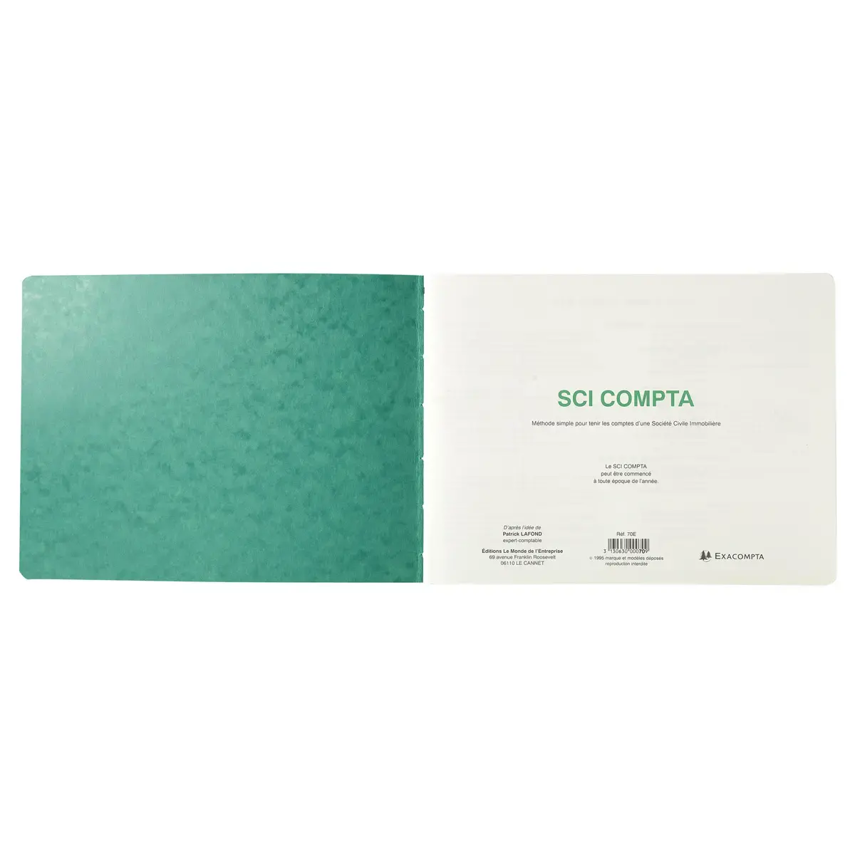 Piq&ucirc;re 24 x 32 cm - SCI Compta 80 pages - Exacompta 