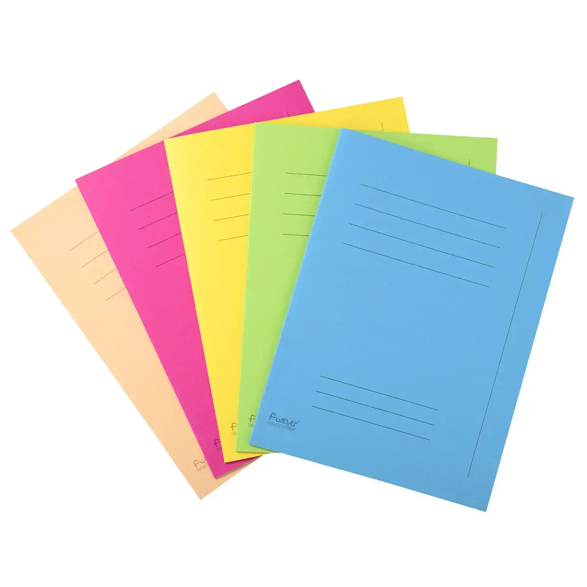 Paquet 50 chemises Forever® 220 100% recyclé avec impression - 24x32cm - Couleurs assorties - EXACOMPTA