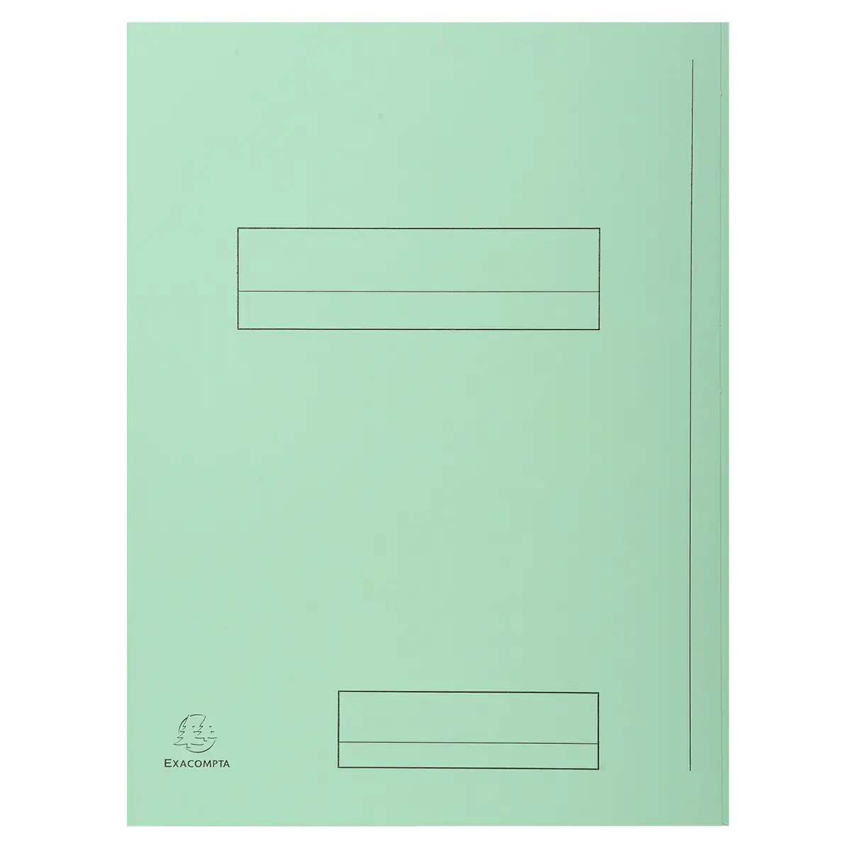 Paquet de 50 chemises imprimées 2 rabats SUPER 210 - 24x32cm - Vert clair - EXACOMPTA