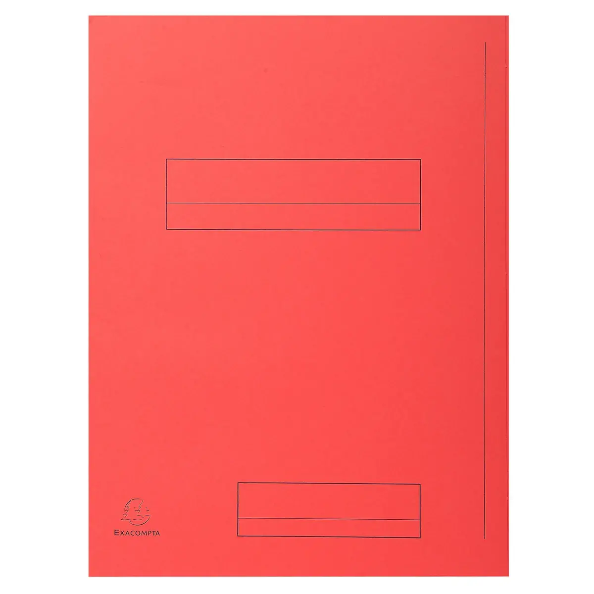 Paquet de 50 chemises imprim&eacute;es 2 rabats SUPER 210 - 24x32cm - Rouge - EXACOMPTA 