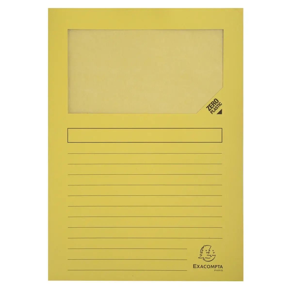 Paquet de 25 chemises &agrave; fen&ecirc;tre Forever&reg; 120 g/m&sup2; - 22 x 31 cm - Jaune - Exacompta 
