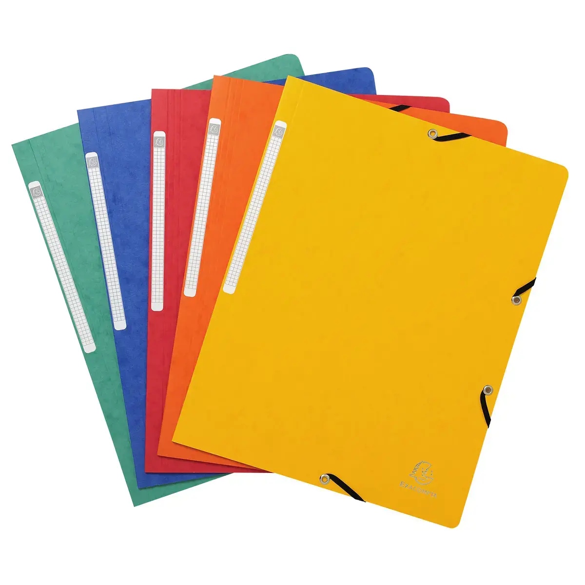Chemise &agrave; &eacute;lastique sans rabat carte lustr&eacute;e 355gm&sup2; - A4 - Couleurs assorties - EXACOMPTA 