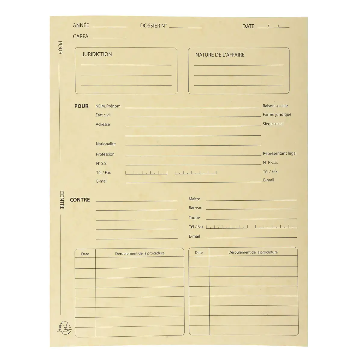 Paquet de 25 dossiers de procédure carte lustrée 25x32cm - Couleurs assorties - EXACOMPTA
