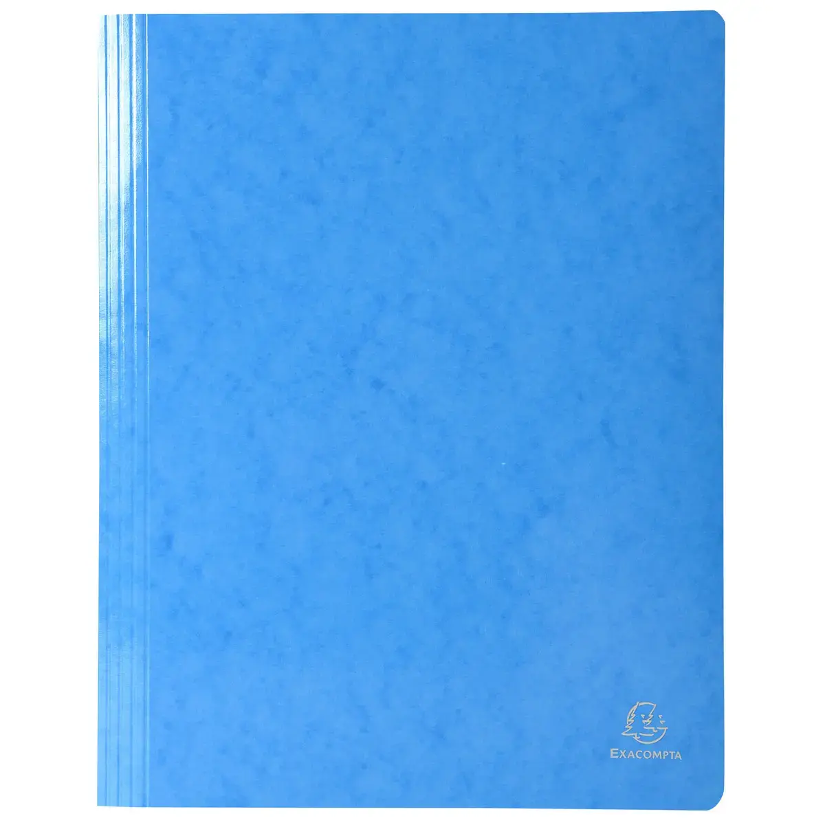 Chemise à lamelle carte lustrée pelliculée 355gm² Iderama - A4 - Bleu clair - EXACOMPTA