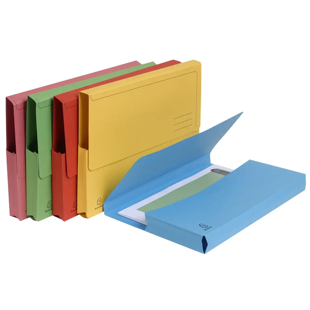 Paquet de 5 chemises poche coloris vifs Forever&reg; - 24,5x32,5cm - Couleurs assorties - EXACOMPTA 