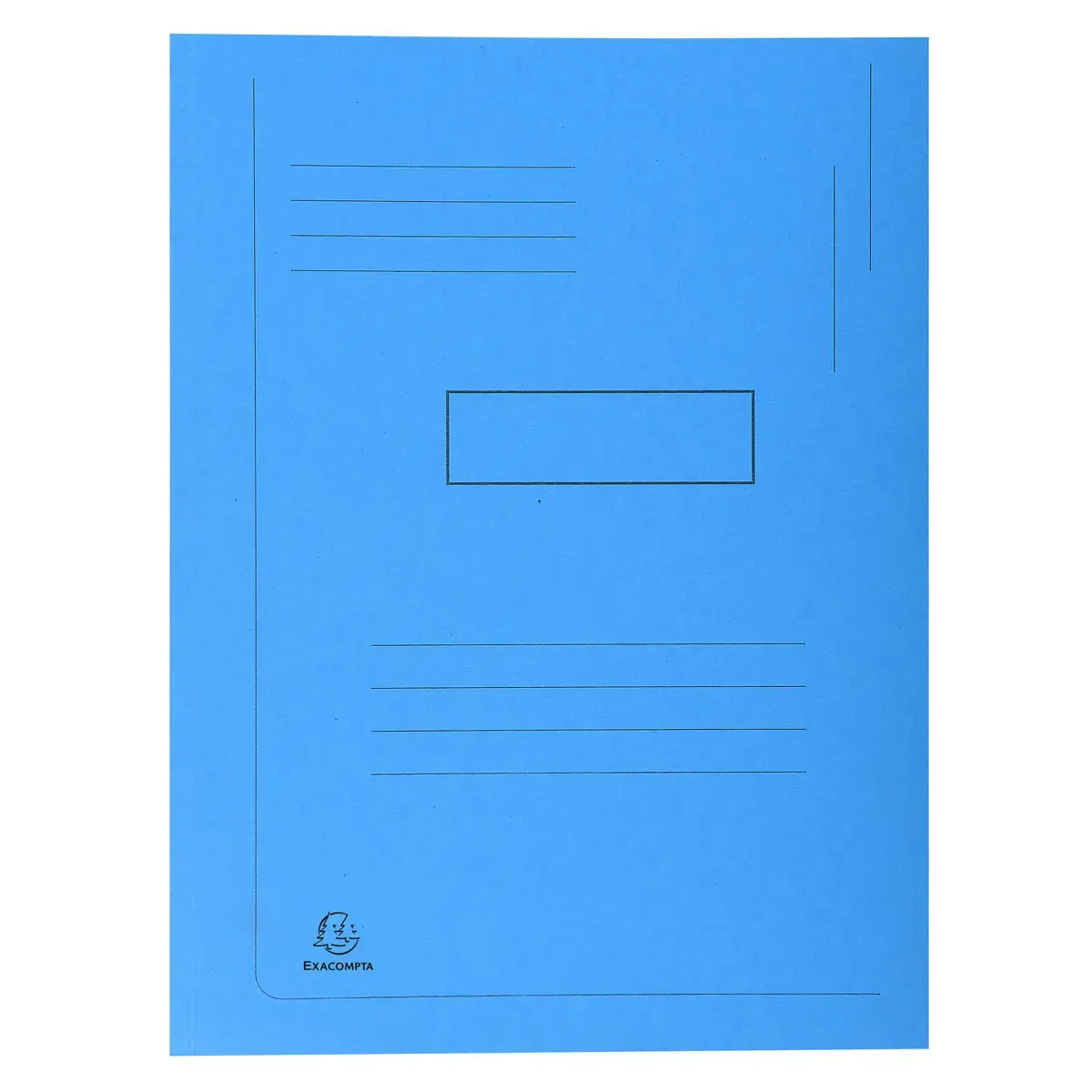 Chemise imprim&eacute;e &agrave; 2 rabats Forever&reg; 290g/m&sup2; - 24x32cm - Bleu vif - EXACOMPTA 
