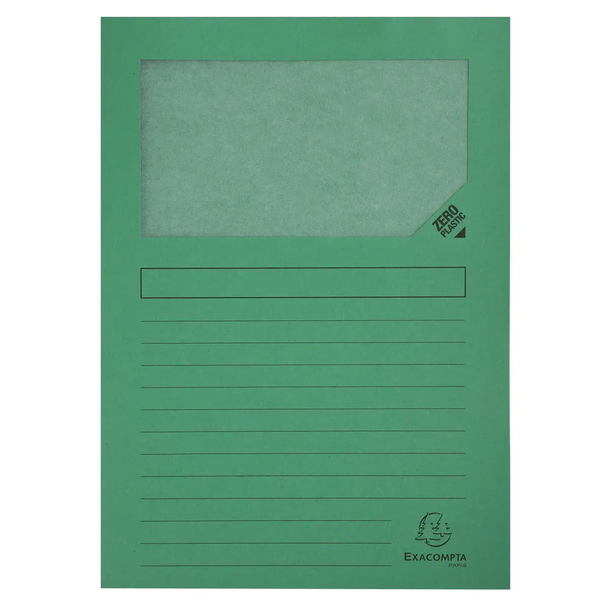 Paquet de 100 chemises &agrave; fenetre Forever&reg; - 22x31cm - Vert vif - EXACOMPTA 